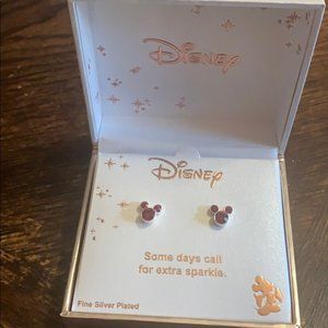Disney Mickey Mouse Red Crystal Earrings New gift